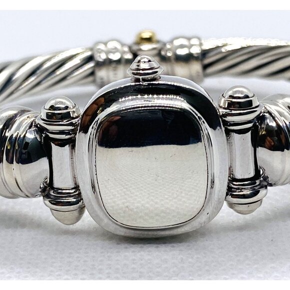 David Yurman Hinge Watch Case Bangle Bracelet 925 585 14k 6" - Picture 3 of 10